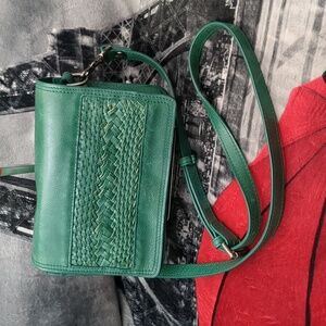 Patricia Nash green leather bag